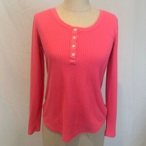 Loft hot pink thermal size small